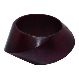 Chunky Wooden Bangle Bracelet (Purple)